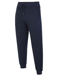 KAM Quilted Jersey Jogging Bottoms Navy